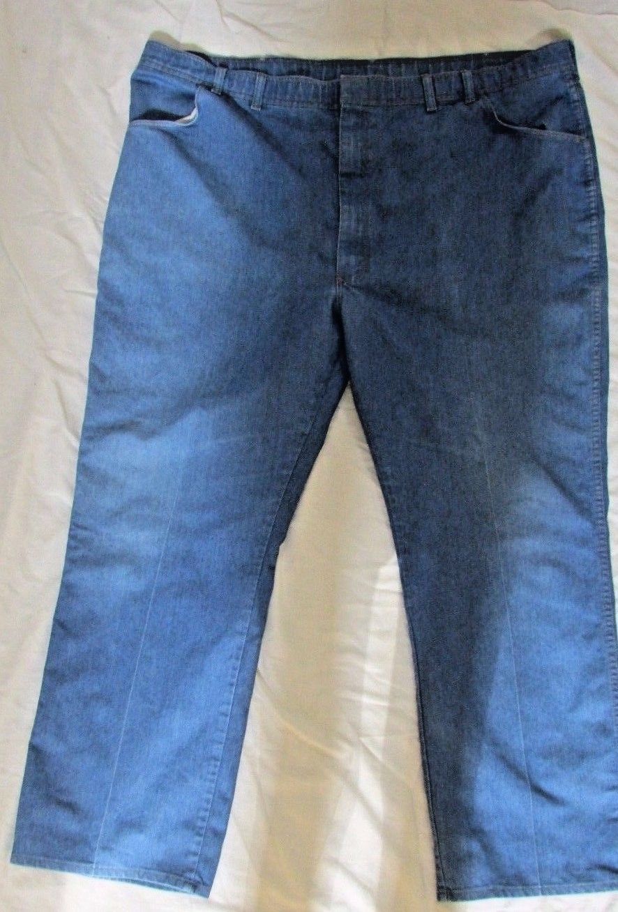 Comfort Action Sports 50 x 32 men's denim blue light wash jeans pants ...