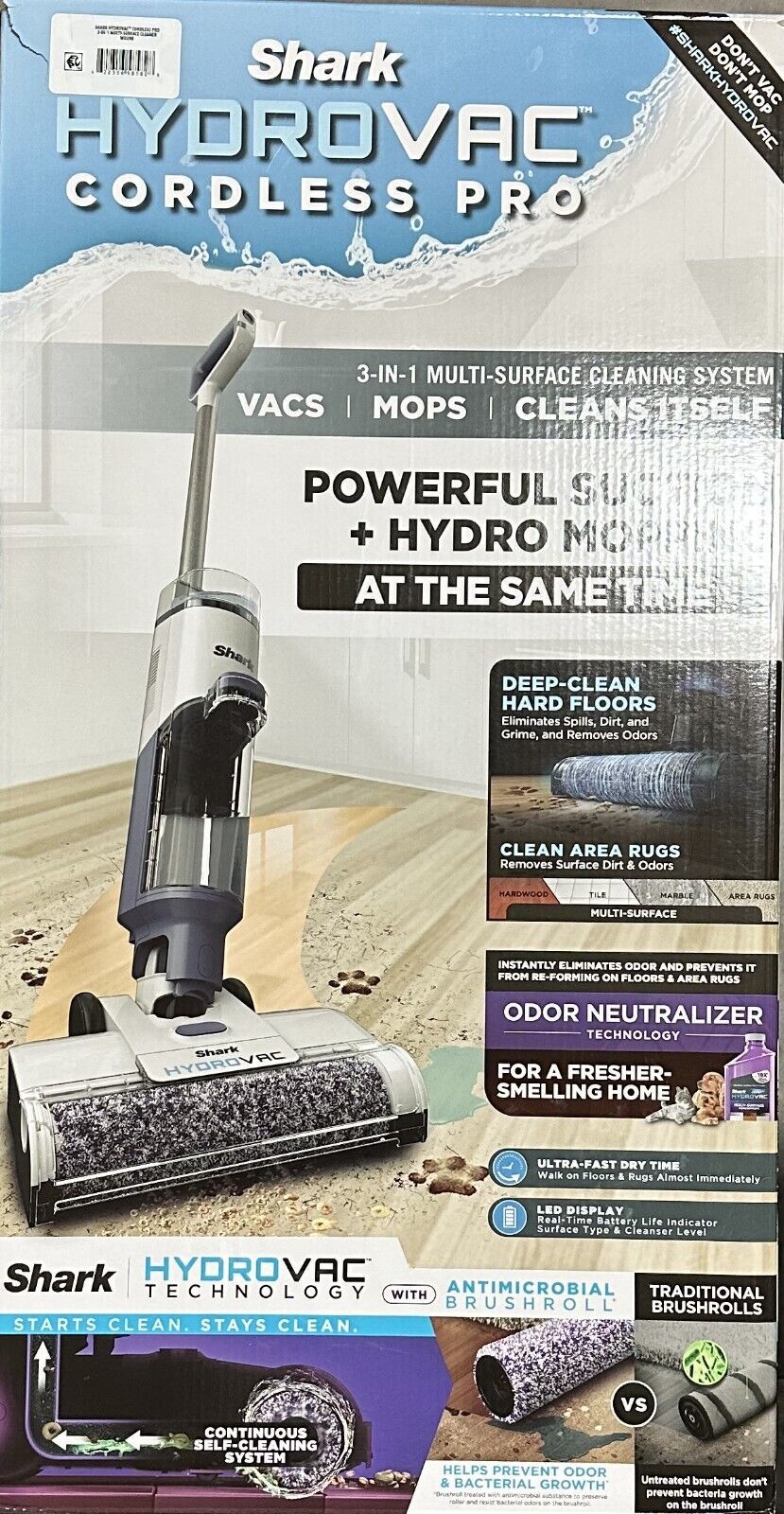 BRAND NEW IN BOX Shark HYDROVAC Cordless PRO 3in1 MultiSurface