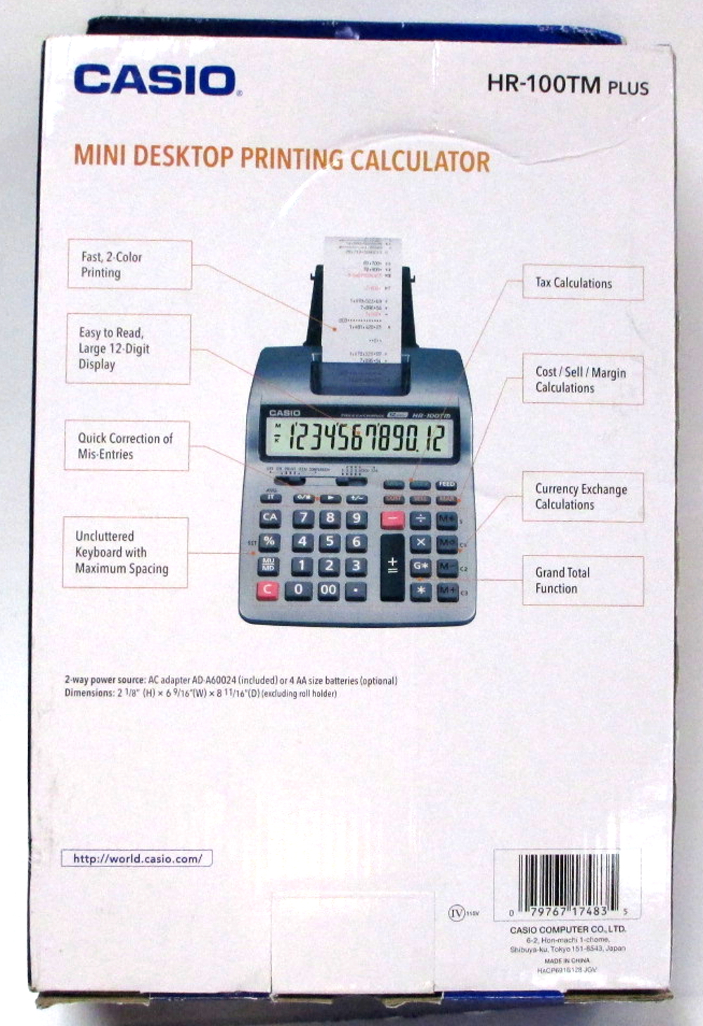 Casio Calculator Hr100tm plus Calculators