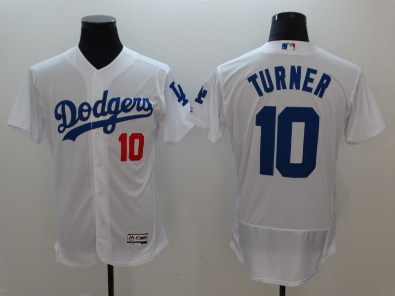 Men Los Angeles Dodgers 10 Justin Turner Jersey Sewn on Flexbase Baseball White Other Fan