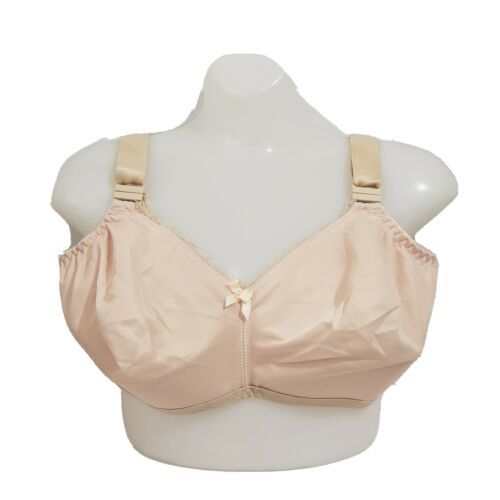 VTG Jeunique Bra 36 CC Beige Molded Smooth Look Full Coverage Style J41