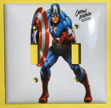 Captain America Light Switch Power Outlet Wall Cover Plate Home decor image 5