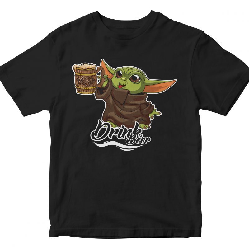 Baby yoda the mandalorian drink beer tshirt baby yoda tshirt Shirts