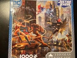 Thomas Kinkade DC Comics Justice League Women Jigsaw Puzzle 1000pc Wonde... - $34.99