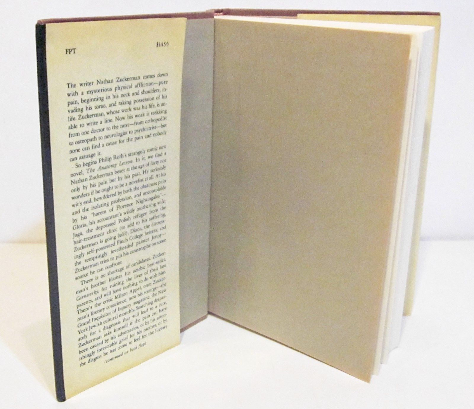 THE ANATOMY LESSON by PHILIP ROTH HCDJ FIRST EDITION / FIRST PRINTING