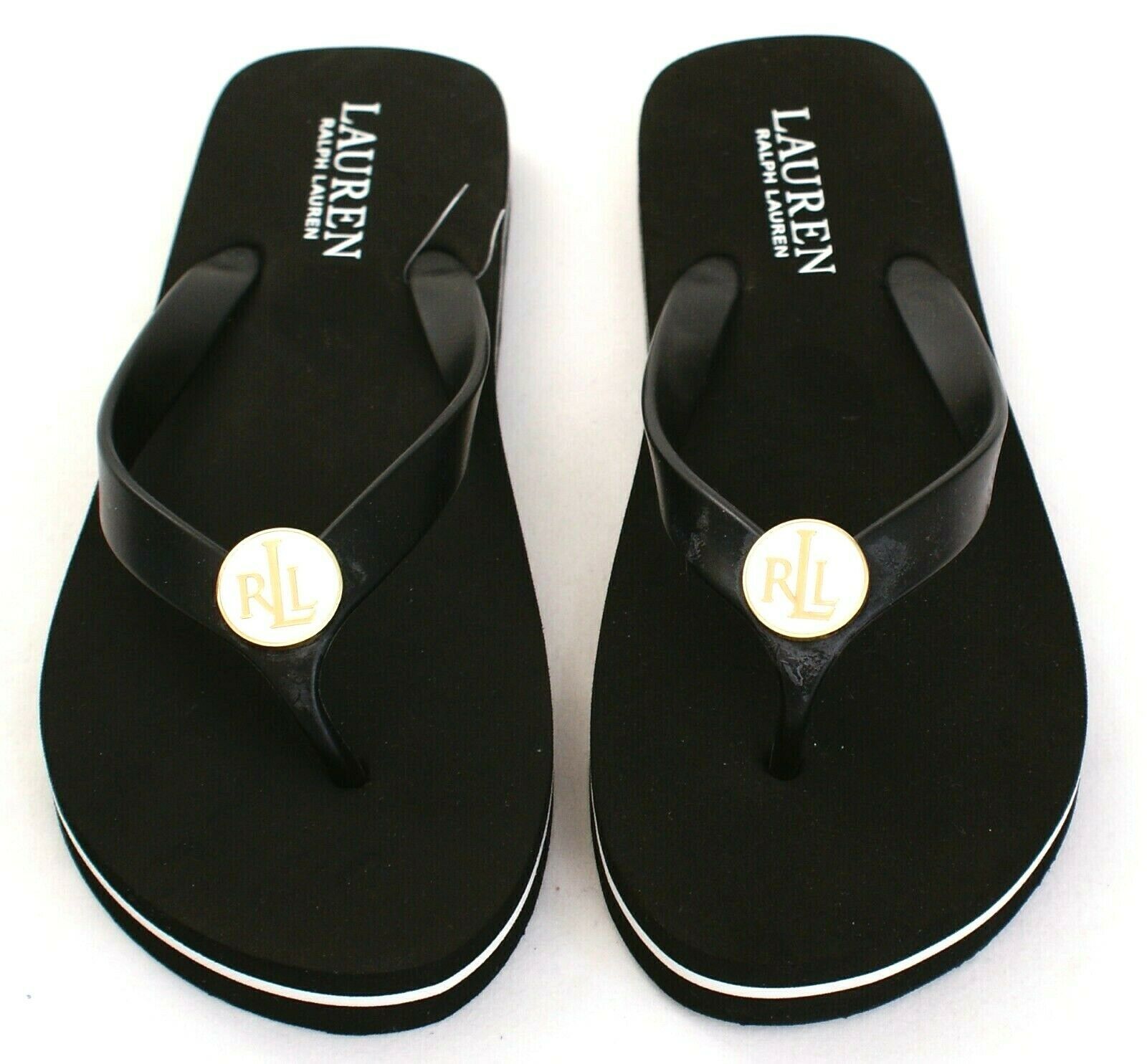 white ralph lauren flip flops