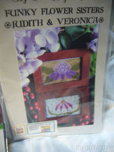 4 Parts of The Bay Needlecraft Funky Flowers Sisters  Cross Stitch Patterns  image 5