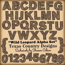 Digital Scrapbooking Wild Leopard Alpha Set - $4.00