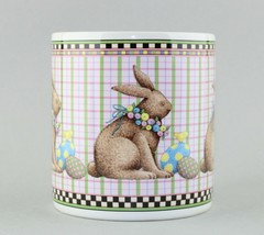Sakura Easter Debbie Mumm 1998 Rabbit Spring Is In The Air Pink Coffee T... - $8.91