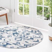 Rugs.Com Caspian Collection Round Rug  4 Ft Round Blue Low-Pile Rug Perfect for - $59.00