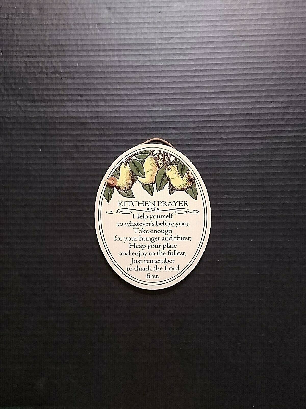 Spooner Creek Designs Wall Plaque Kitchen Prayer Sign Oval Ceramic