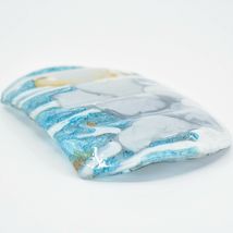 Fused Art Glass Winter Aspen Wolf Pack Design Oval Soap Dish Handmade in Ecuador image 4