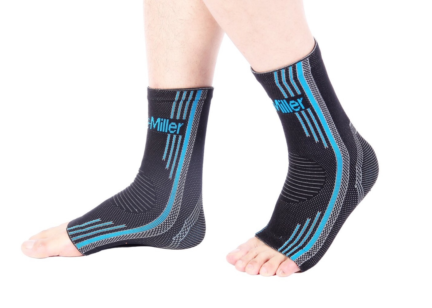 Doc Miller Ankle Brace Compression - Support Sleeve 1 Pair for Injury(Blue, XL)