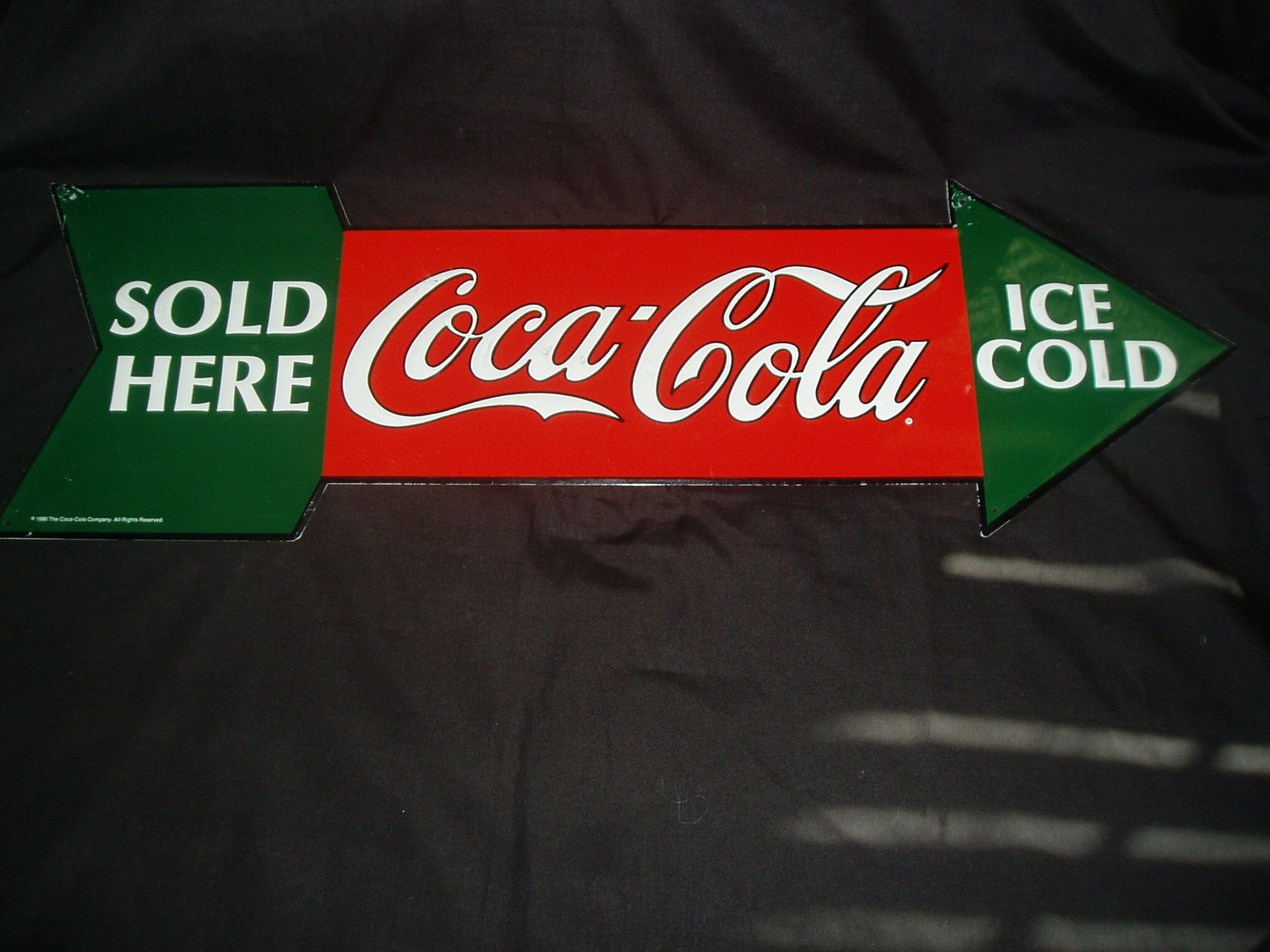 1990 Coca-Cola 27' Metal Arrow Advertising Sign 