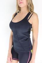 NEW W SPORT WOMEN'S ATHLETIC WORK OUT GYM SPORT TOP SHIRT TANK TOP BLACK AP-4809 image 4