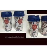 Patriotic Owl Design 10 Oz Travel Cups Pop Top Lot of 2 - $10.99