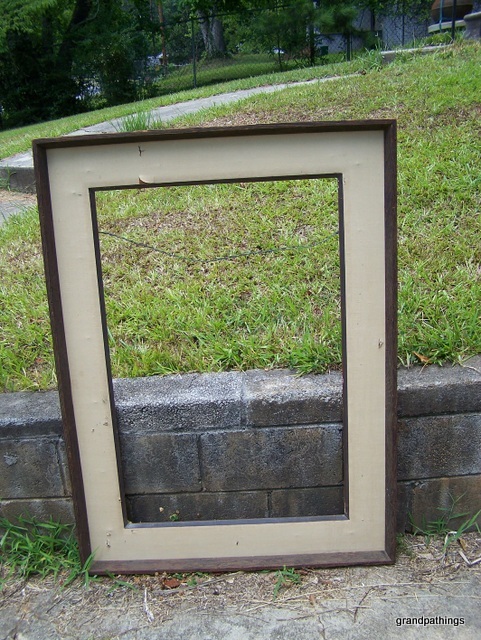 Picture frame antique large wooden - Frames & Supplies