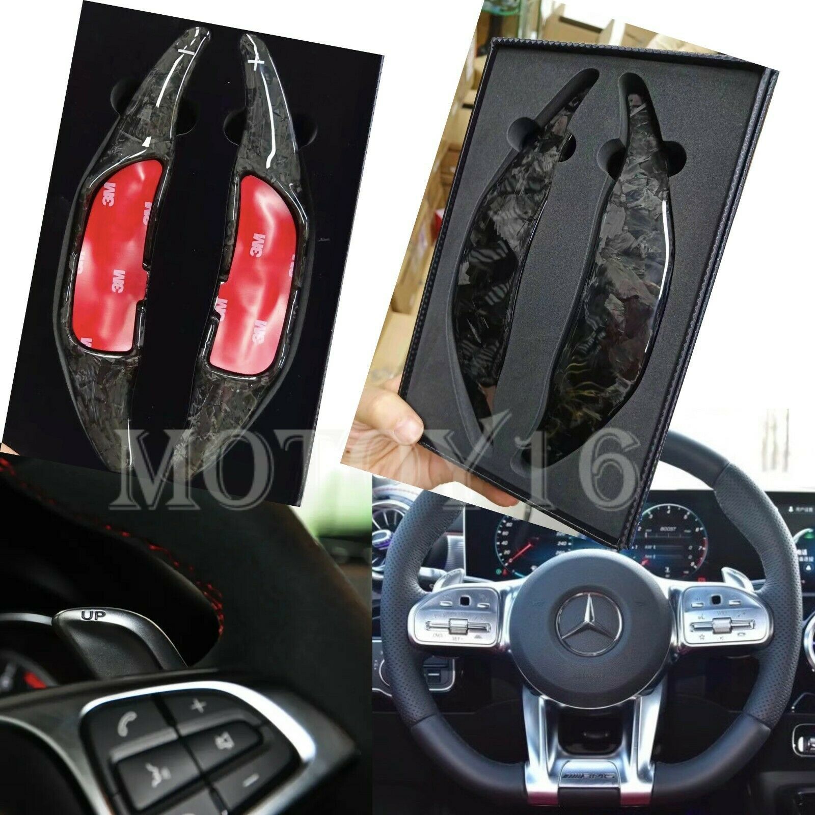Carbon Fiber Shifter paddles for W176 A45 W205 C63 CLA45 GLA45 S63 AMG  2015+