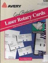 Avery 5385 Laser Rotary Cards 2 1/6 x 4“ ~ 50 Sheets/400 Count - $14.84
