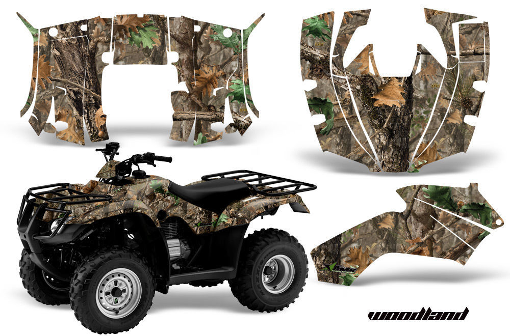 ATV Decal Graphics Kit Quad Wrap For Honda FourTrax Recon 20052018 WOODLAND CO Accessories