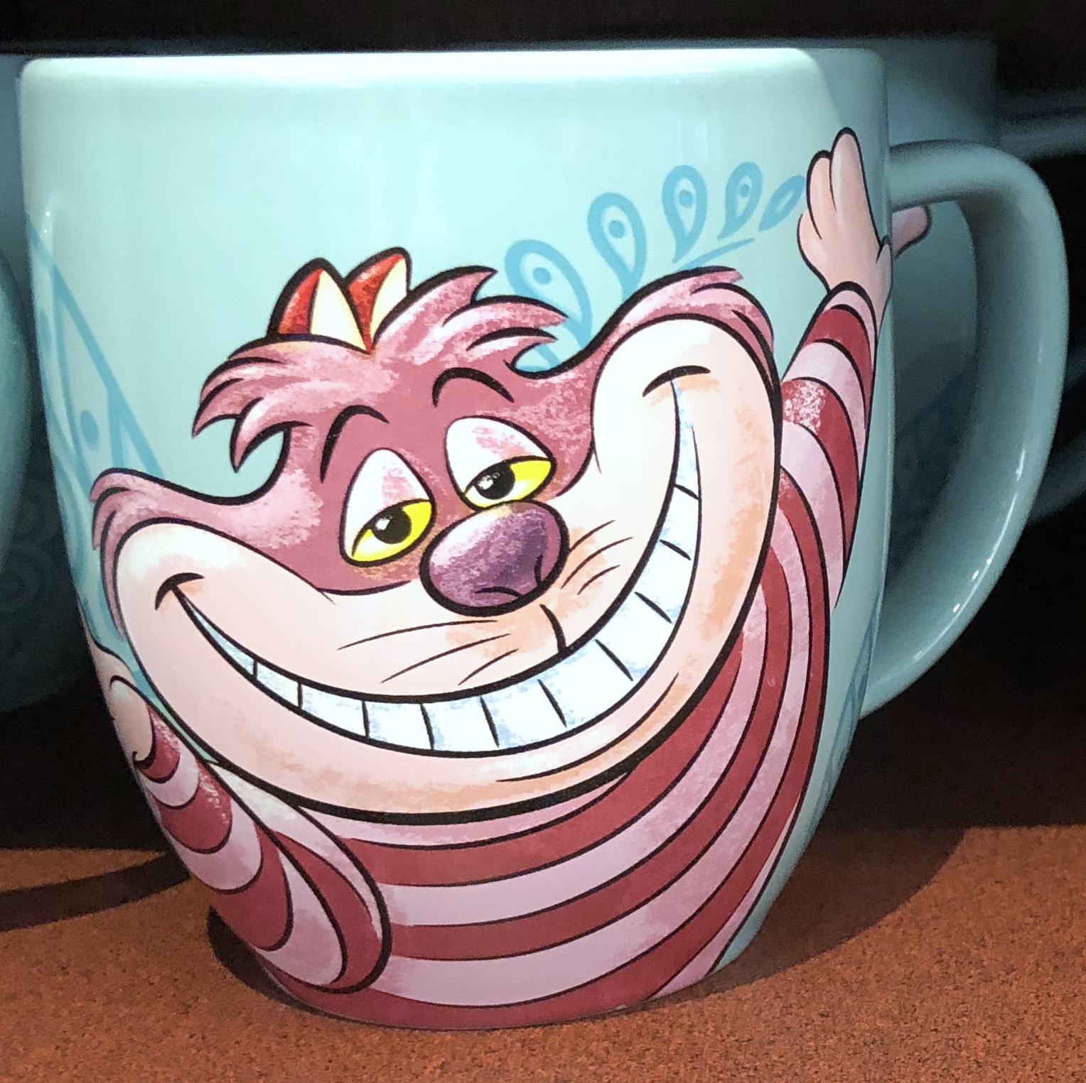 Disney Parks Cheshire Cat Face Large Ceramic Mug NEW Mugs, Glasses