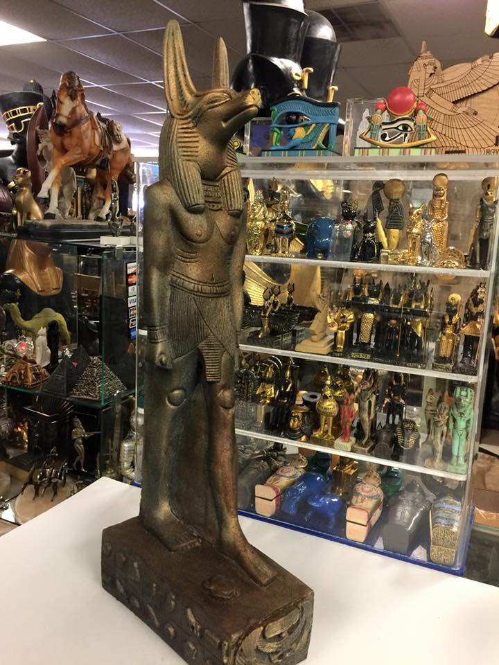 Unique Large Egyptian Statue God Anubis Hand Carved Made in Egypt