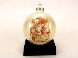 Campbell Kids Christmas White Glass Ball Ornament, 1988 Collector&#39;s Edition - $19.55