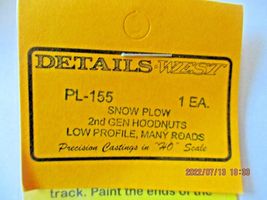 Details West # PL-155 Snowplow 2nd Generation Hoods Low Profile HO-Scale image 4