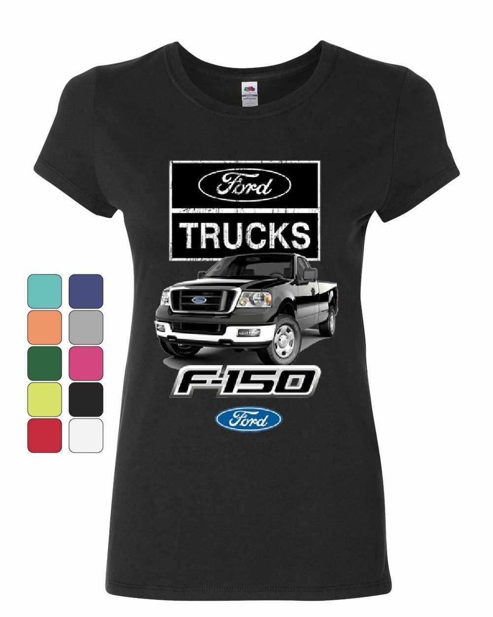 Ford Pickup Trucks F-150 Women's T-Shirt Offroad Country Built Tough 4X4 Shirt