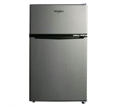 Whirlpool 3.1 cu ft Mini Refrigerator Separate Freezer Stainless Steel W... - $182.33