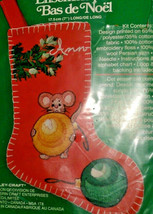 VALLEY CRAFT 7&quot; Christmas Stocking Kit Crewel Needle Craft 2201005 Mouse - $35.44