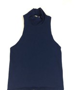 Express Women Shirt Petite Body Contour Cropped High Neck halter Tank Bl... - $14.85