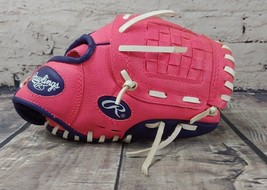Rawlings PL91PP Player Series Pink/Purple Vinyl RHT Baseball Glove 9 Inches - $14.84