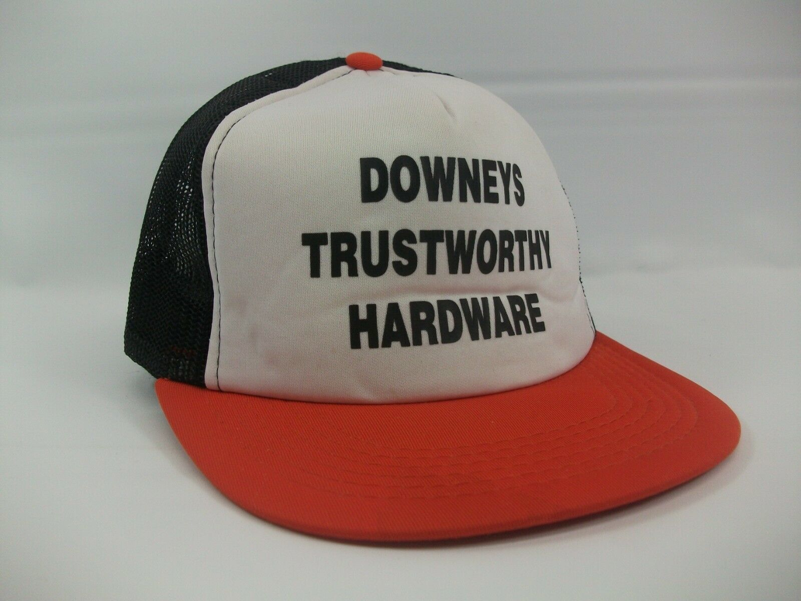 Downeys Trustworthy Hardware Hat Vintage Orange Black White Snapback ...