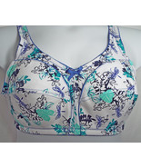 Comfort Choice Full Coverage Leisure Bra Dragonfly Pattern White Blue Green - $19.99