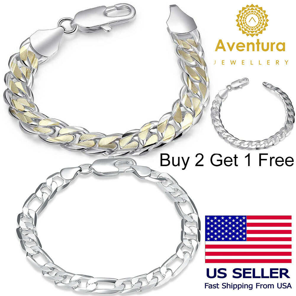 Silver Gold Two Tone Stainless Steel Link Men's Golf Therapy