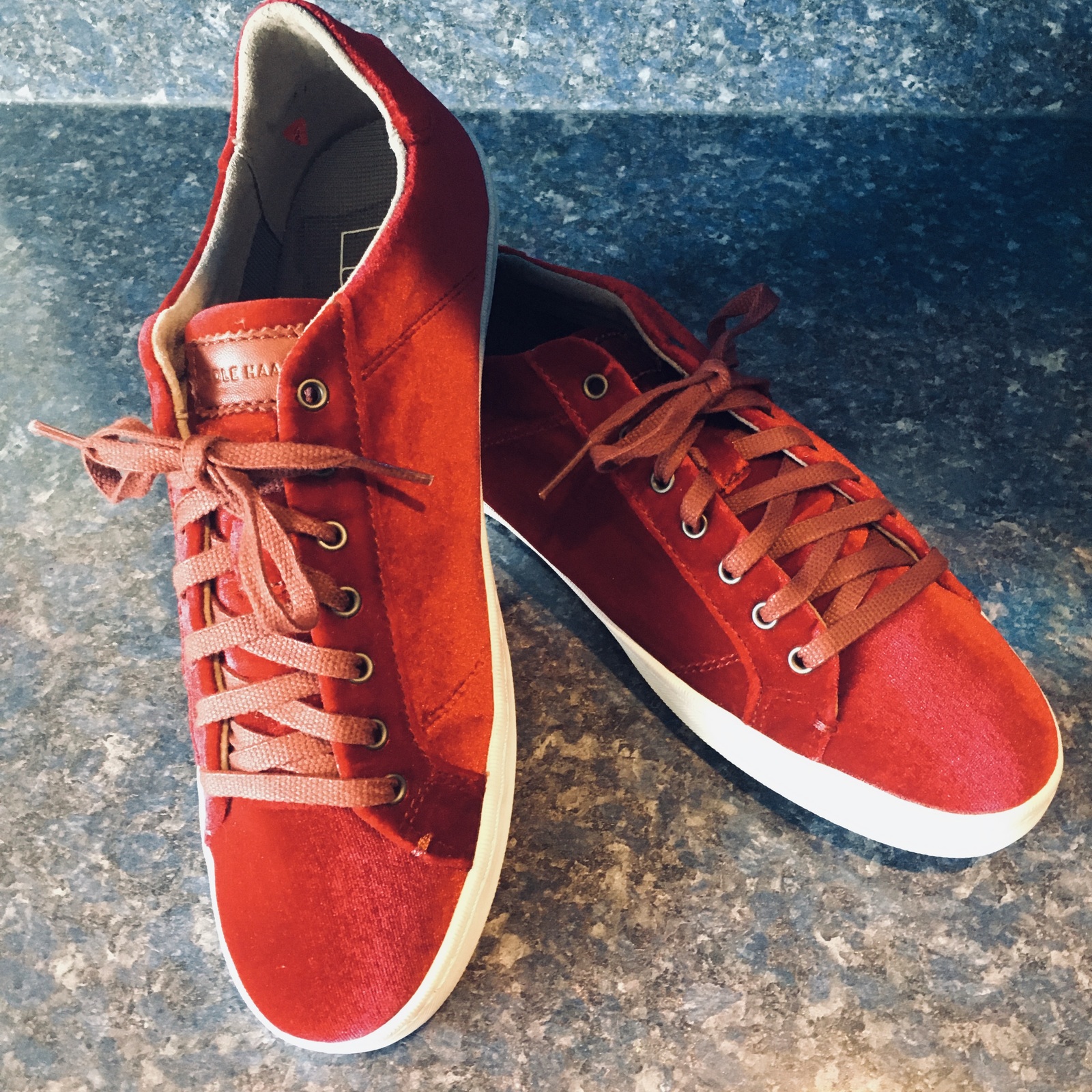 Cole Haan Red Velvet MARGO LACE-UP Sneaker Style#W09758, Women Size 9b ...