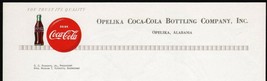 Vintage letterhead COCA COLA bottle and button Opelika Alabama unused n-... - $8.99