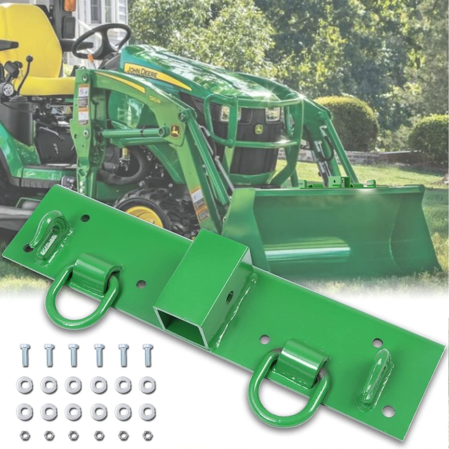 Compact Tractor Bucket Hooks Bolt On 2" Receiver for John Deere 1025r