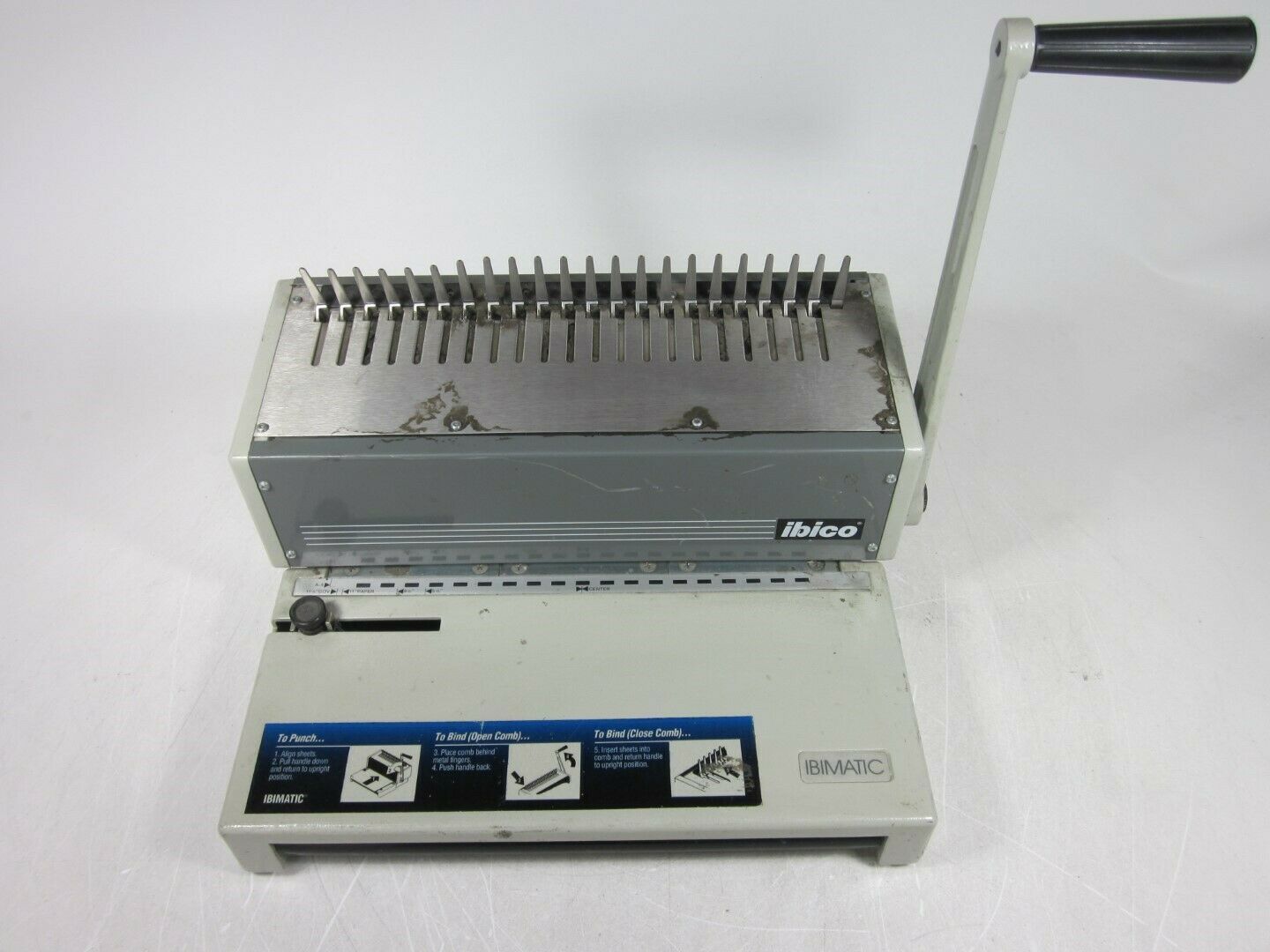 Ibico Comb Binding Machine. Ibico AG Seestrasse 346 Ch 8038 Zurich. Ibico Type COMBMAN Ch 8212.