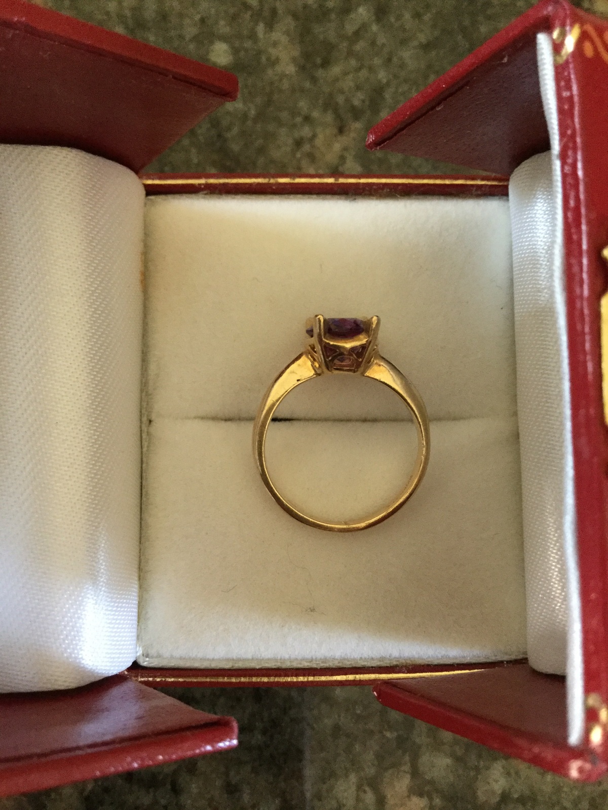 Vintage Gold Amethyst 14K Gold Ring Size 4.25 Estate Marked 14K ...