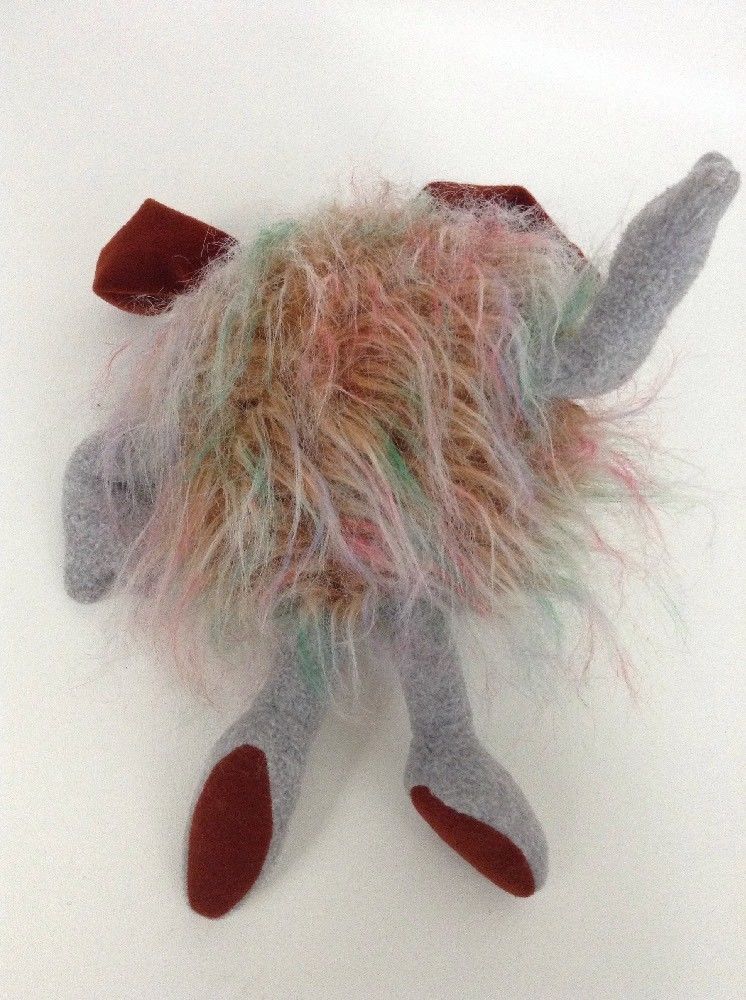 Big Comfy Couch Lot of 2 Fuzzy and Wuzzy Grey Dust Bunnies Plush