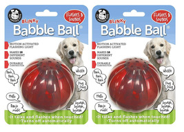 2 Large Blinky Babble Balls - Talks and Lights Up - Pet Qwerks - $11.99