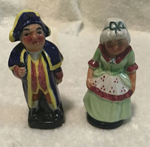 Artone Pottery Dickens Cheadles &amp; Mrs. Fezziwig Salt Shakers Figurines  ... - $17.81