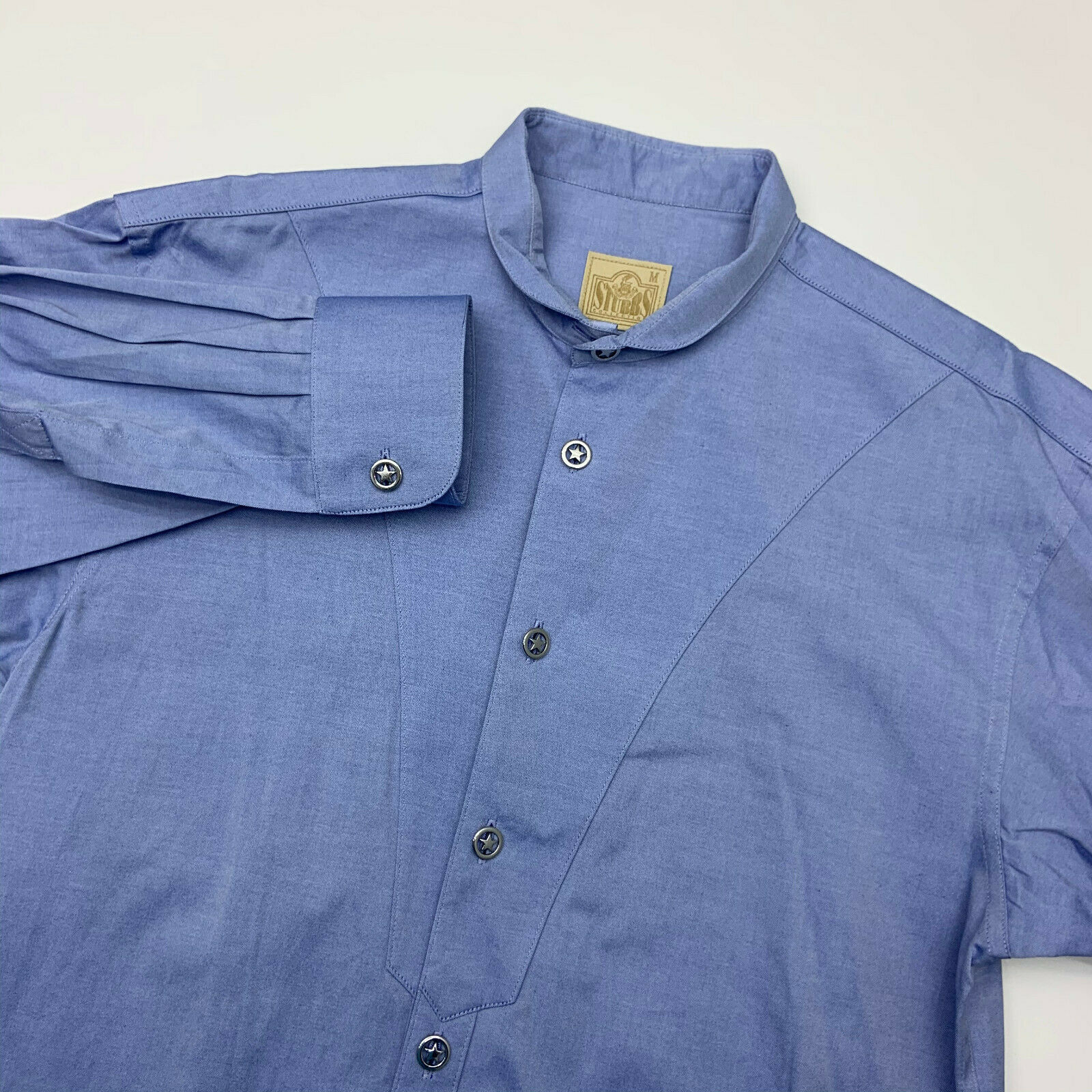 Stubbs Button Up Shirt Mens Medium Blue Western Long Sleeve Casual ...