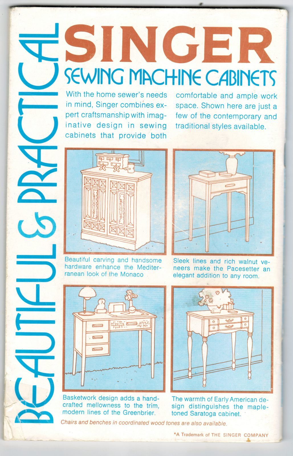 Vintage 1972 Singer Stylist 514 Zig Zag Sewing Machine Instruction ...