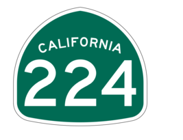 California State Route 224 Sticker Decal R1280 Highway Sign - $1.45+