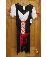 Sexy Pretty Pirate Womens Halloween Costume Dress One Size Red Black NOS - $13.16