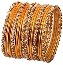 Touchstone Colorful Bangle Collection Indian Bollywood Alloy Metal And Textured - $35.41