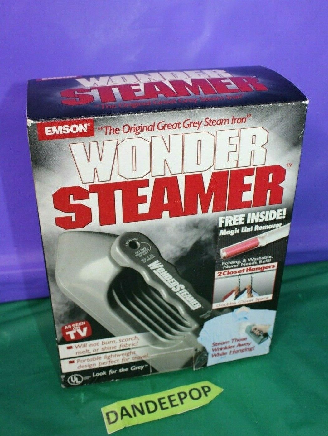 Emson Portable Wonder Steamer As Seen On TV With Lint Brush 7356 In Box